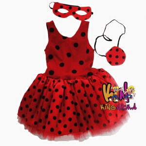 Fantasia Luxo Lady Bug (com máscara e bolsinha)